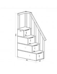 Stairs to the bed for a child