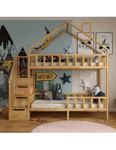 Etagenbett mit Treppe NIKOLA - Seiteneingang