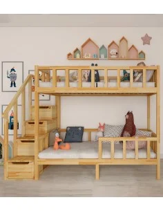 Pokojná postel s bočním schodištěm Filip