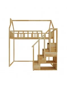 Lit mezzanine avec escalier - Zosia