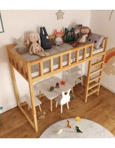 Loft bed with ladder – FILIP – top‐view visualization