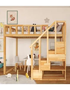 Loft bed with steps - FILIP