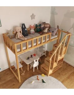 Loft bed with steps - FILIP