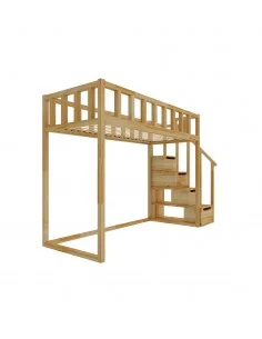 Hochbett mit seitlichem Einstieg über Treppe – FILIP
