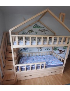 Bunk bed 3 persons - NIKOLA WITH STAIRS
