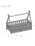 Tipi domečková postel