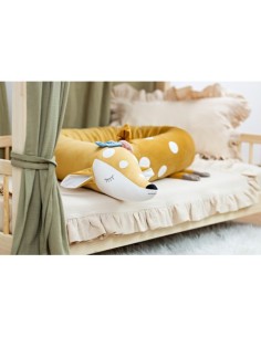 Crib Bumper Doe on the bed