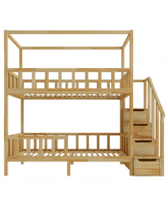 Bunk Bed with Stairs FILIP with Ceiling-High Structure – Side Entrance