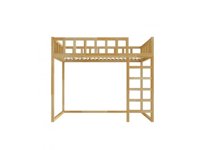 Loft bed FILIP with ladder – front view
