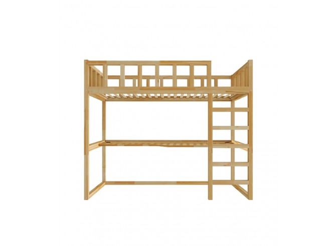 Hochbett mit Schreibtisch – FILIP – Frontansicht