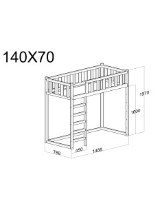 Patrová postel FILIP – výška 160 cm
