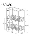 Bunk Bed FILIP with Ceiling