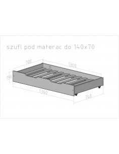 Szuflada na materac 140x70cm